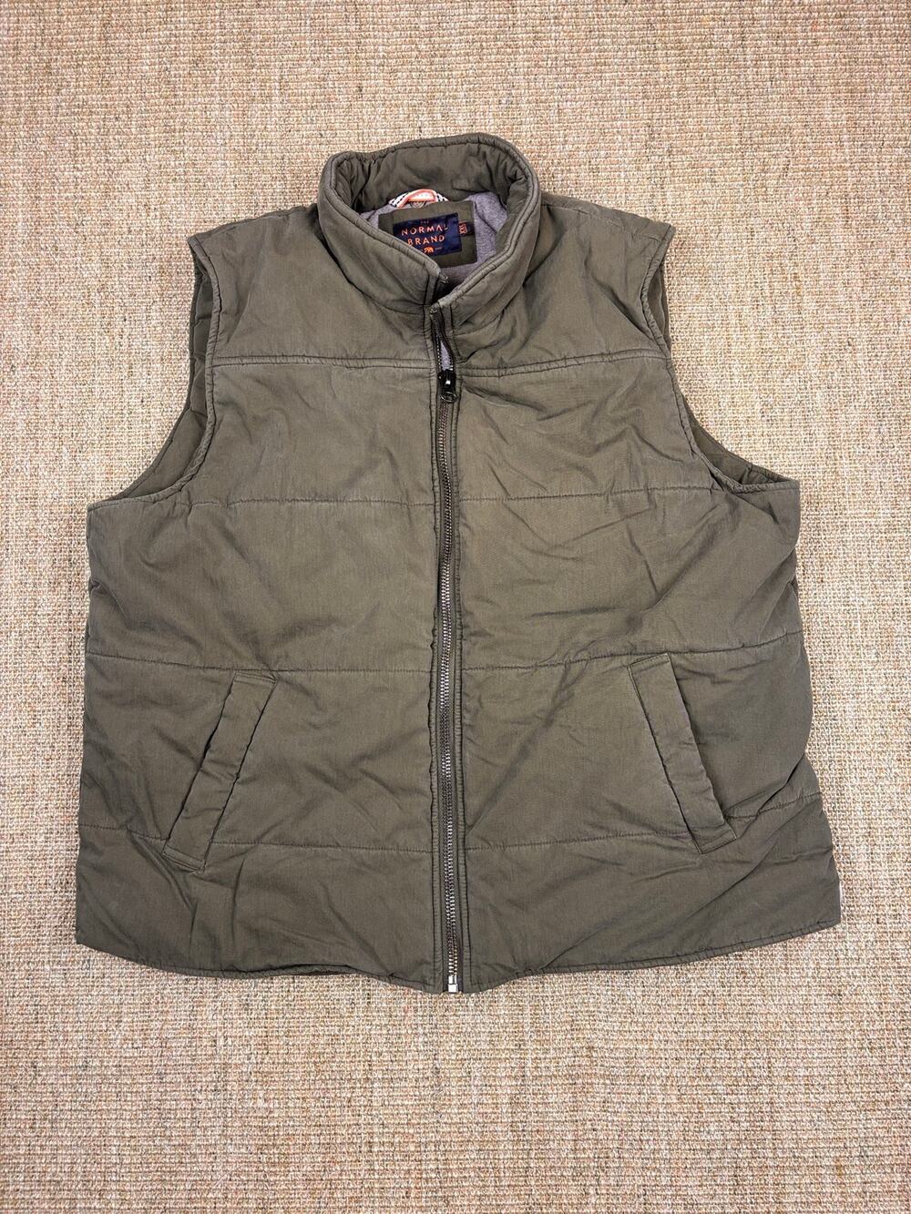 🫒 The Normal Brand Men's Quilted Puffer Vest | Size XXL | Olive Green